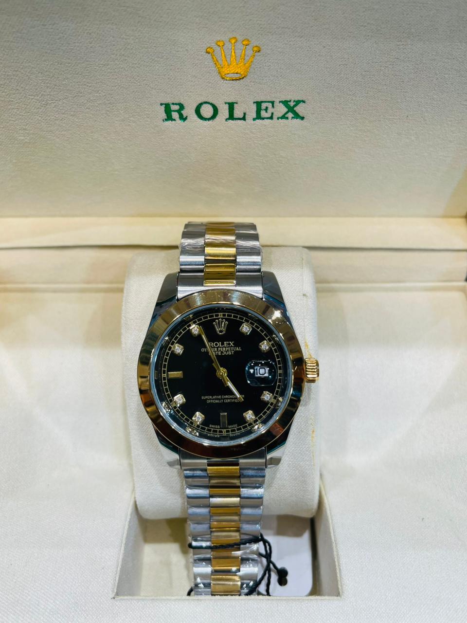 Rolex Oyster Perpetual Datejust – Black Dial Luxury Watch (Master Copy)