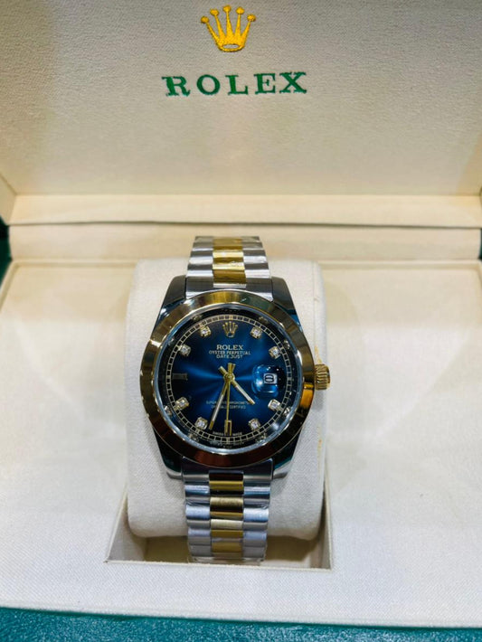 Rolex Oyster Perpetual Datejust – Blue Dial Luxury Watch (Master Copy)