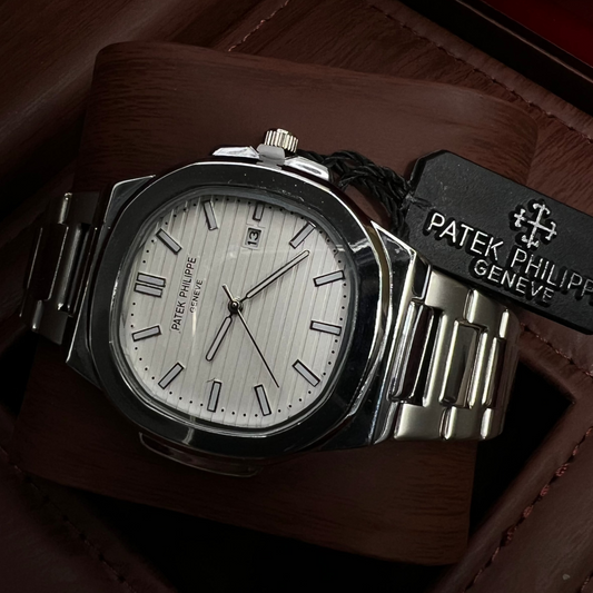 Patek Philippe Geneve Chain Watch Master Copy – White Dial Edition