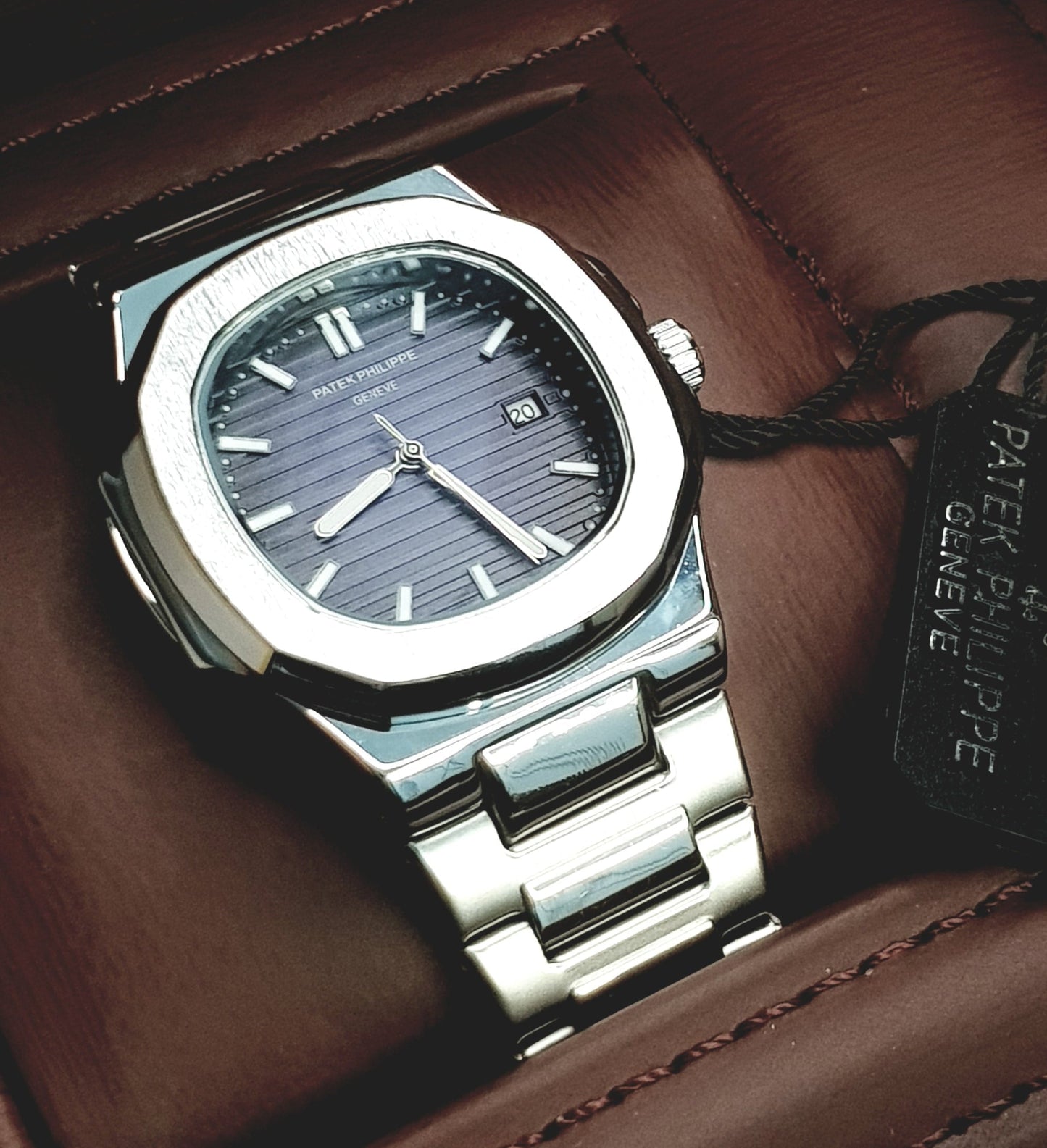 Patek Philippe Geneve Chain Watch Master Copy-Blue Dial