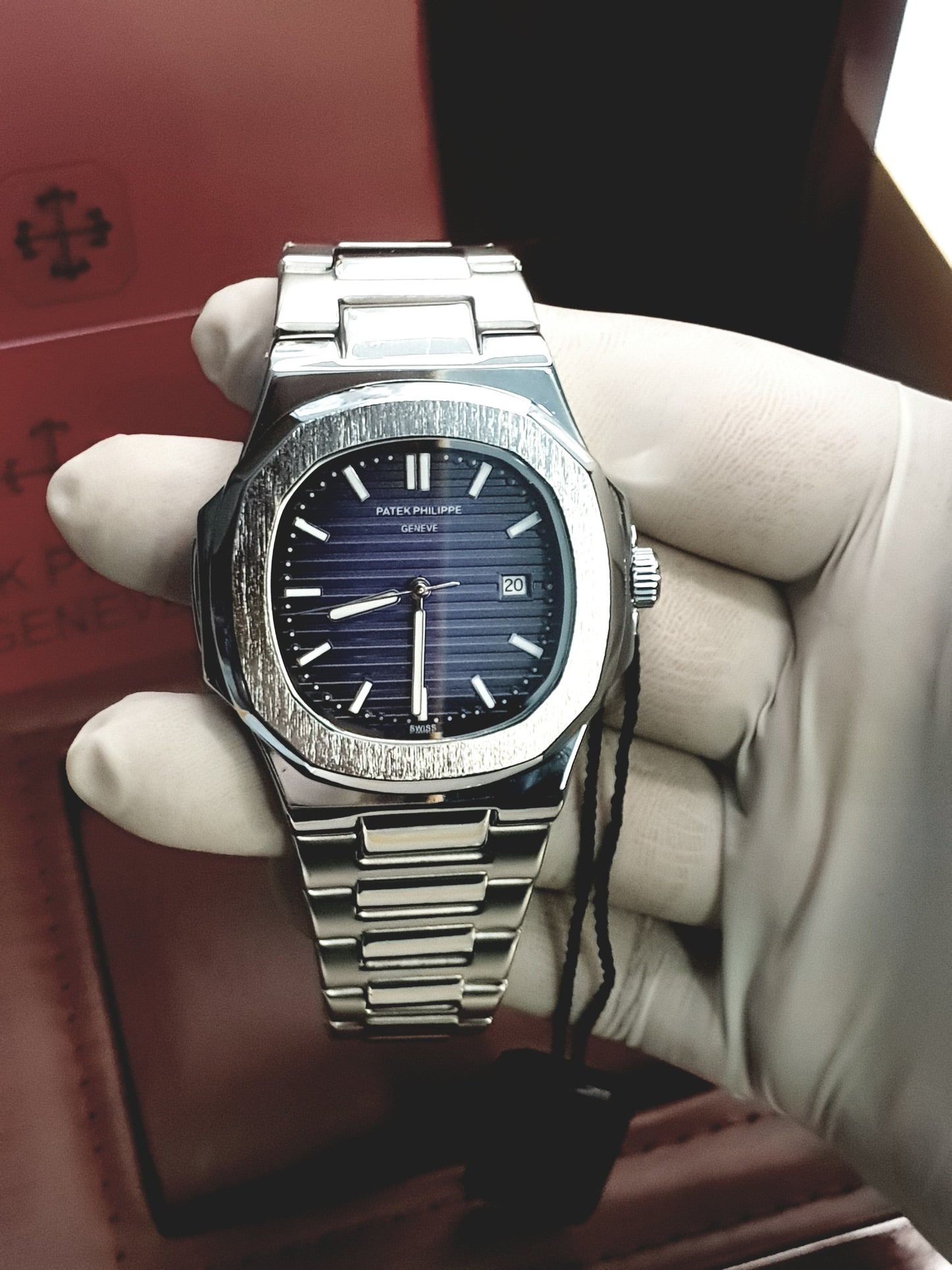 Patek Philippe Geneve Chain Watch Master Copy-Blue Dial