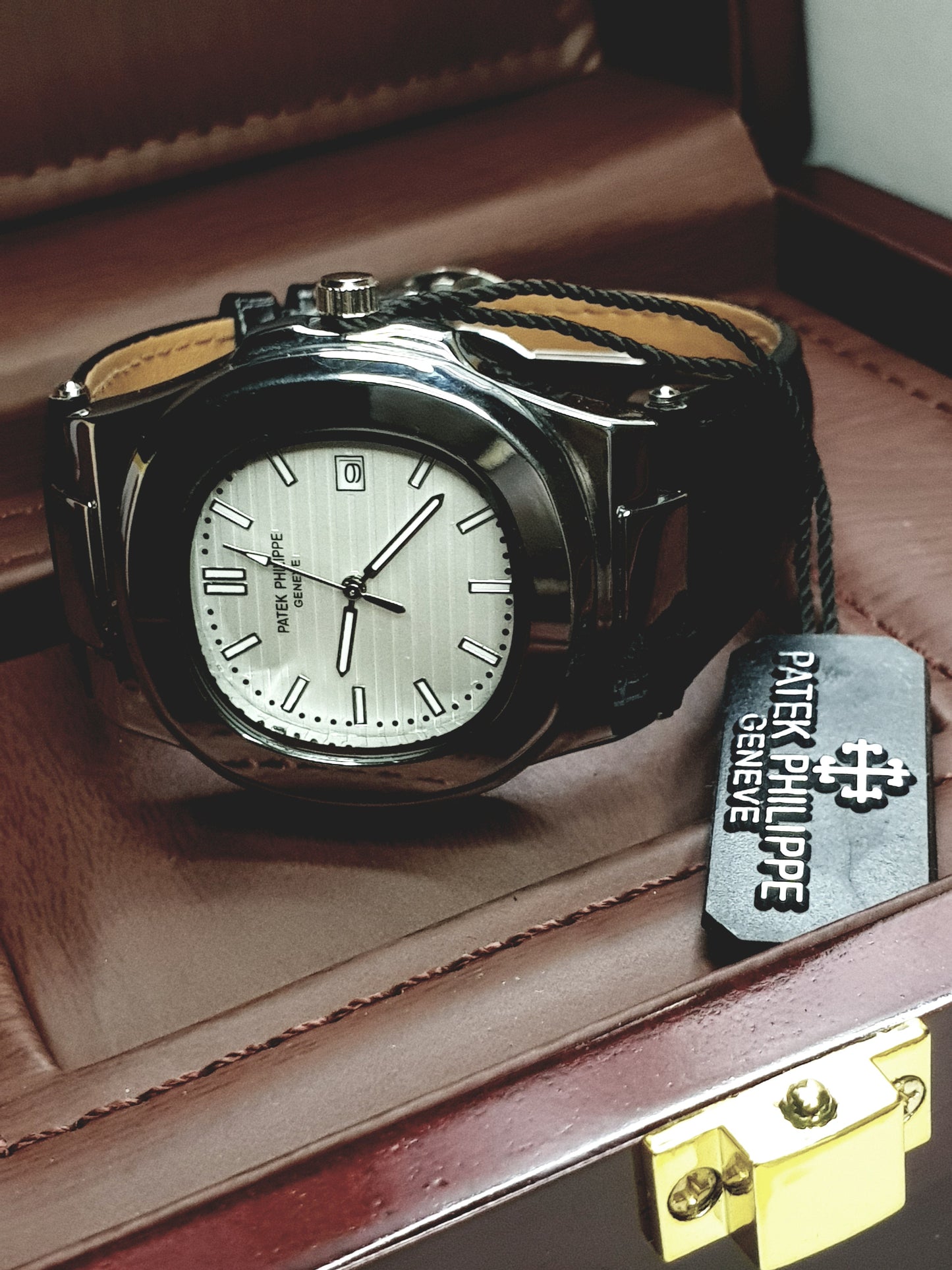 Introducing the Patek Philippe Geneve White Dial Leather Strap Watch