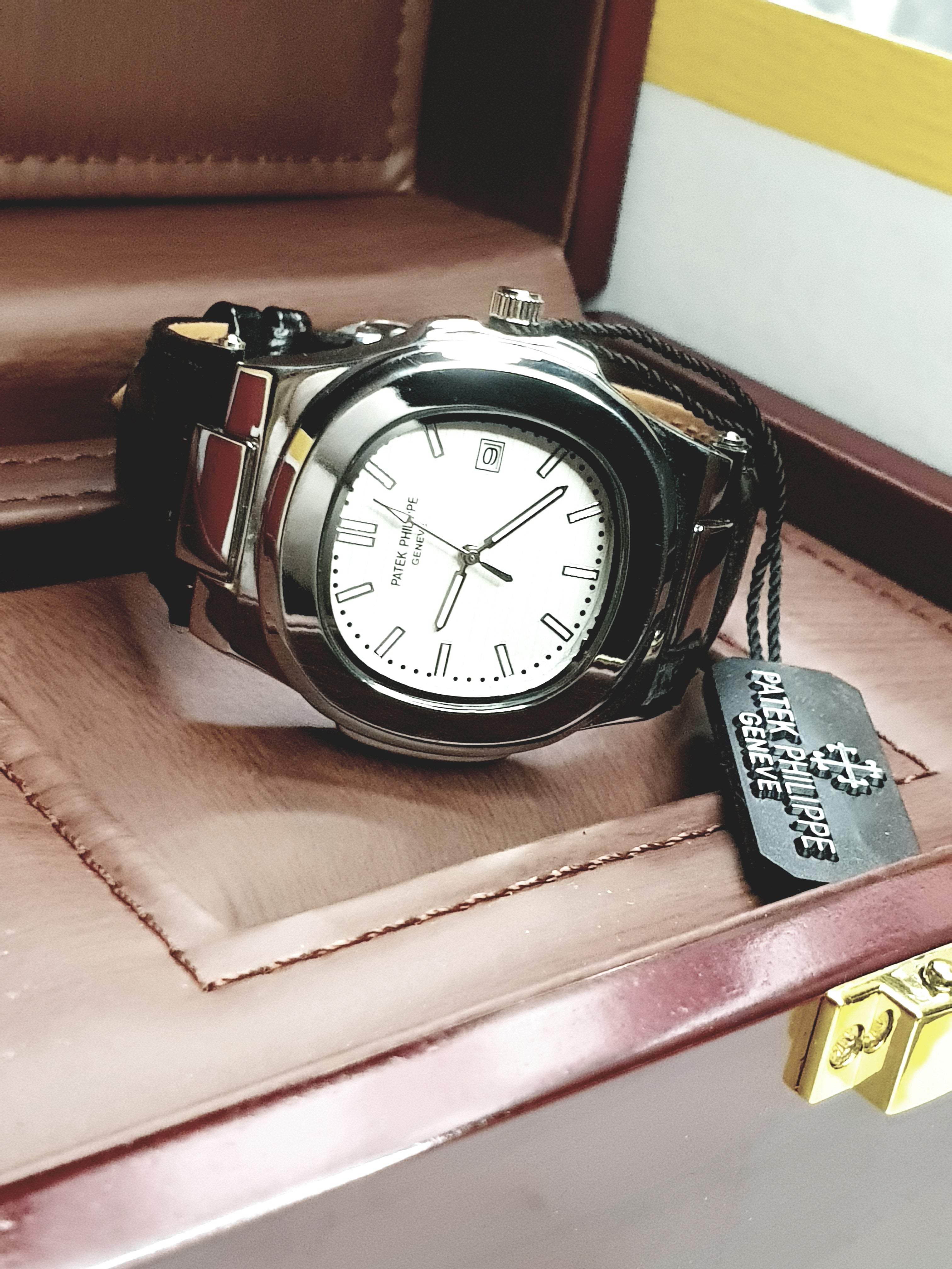 Introducing the Patek Philippe Geneve White Dial Leather Strap Watch