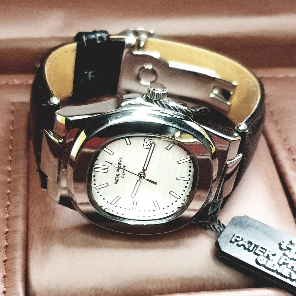 Introducing the Patek Philippe Geneve White Dial Leather Strap Watch