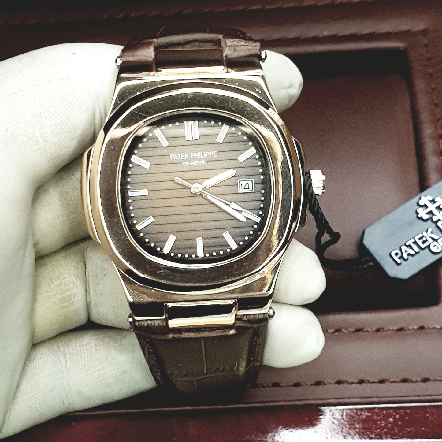 Introducing the Patek Philippe Geneve Brown Leather Strap Watch Master Copy