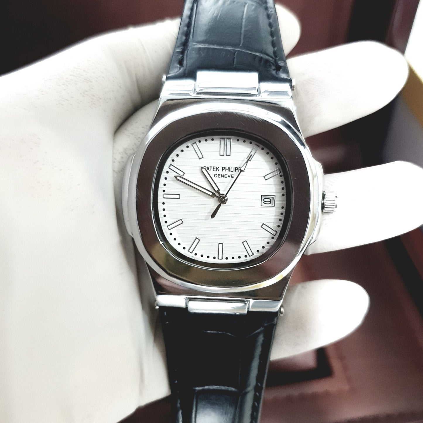 Introducing the Patek Philippe Geneve White Dial Leather Strap Watch