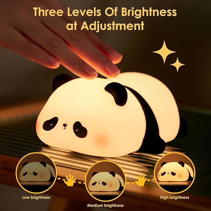 Children's Night Light, Panda Lamp, Dimmable, Cute Panda LED Bedside Lamp