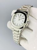 Patek Philippe Nautilus Silver Dial Stainless Steel Watch Master Copy