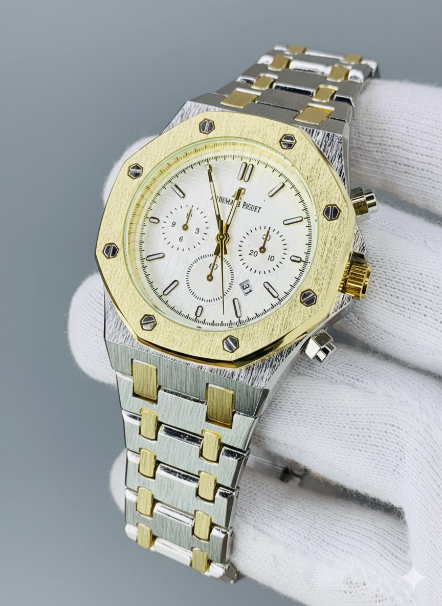 Audemars Piguet Royal Oak Chronograph Two-Tone Gold & Silver Watch Master Copy