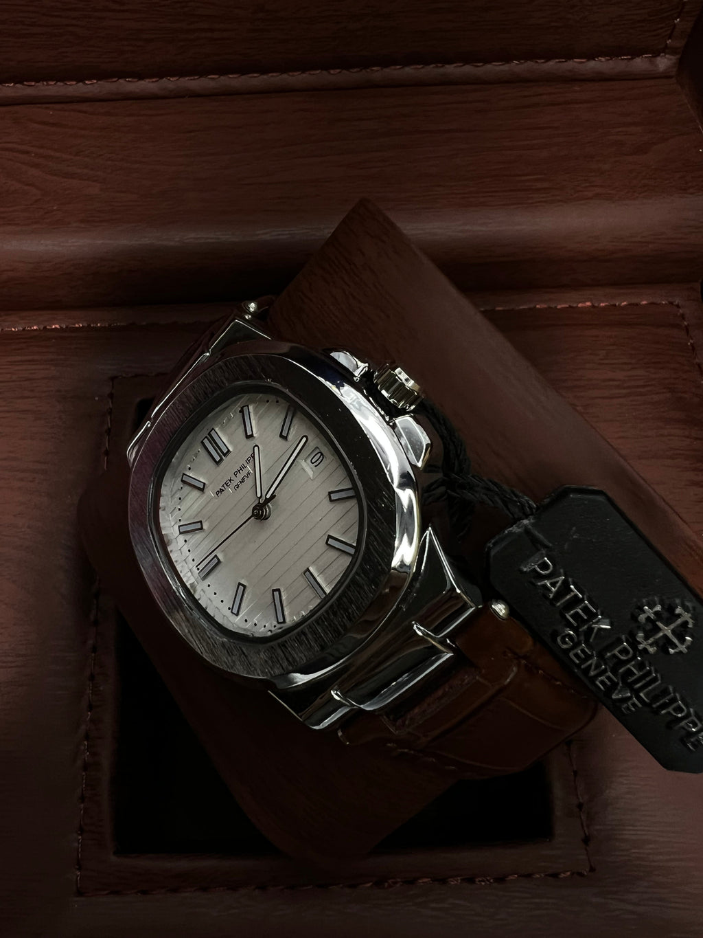 Introducing the Patek Philippe Geneve Brown Leather Strap Watch – Master Copy