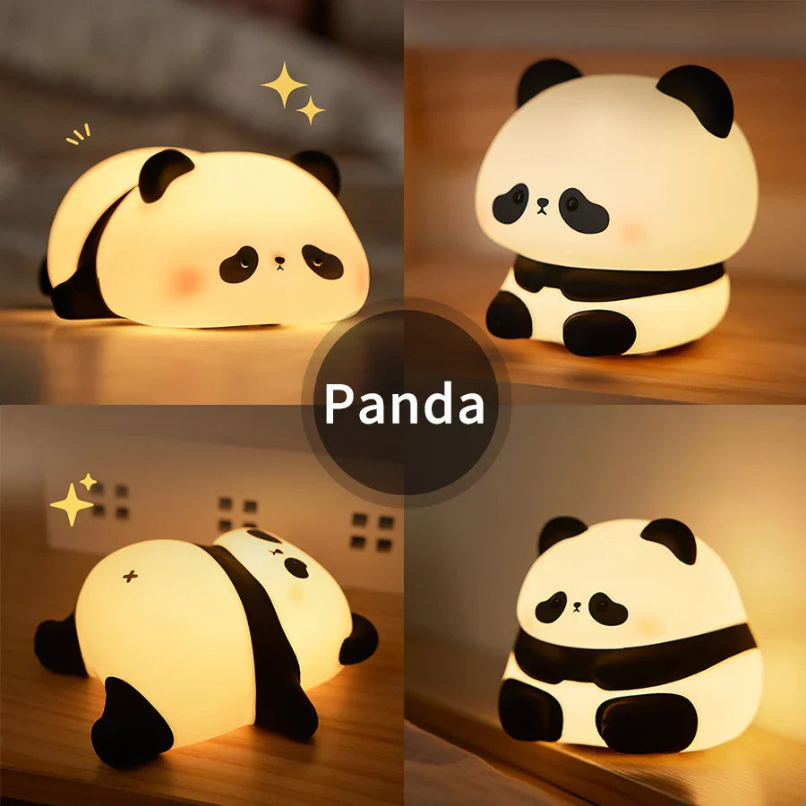 Children's Night Light, Panda Lamp, Dimmable, Cute Panda LED Bedside Lamp