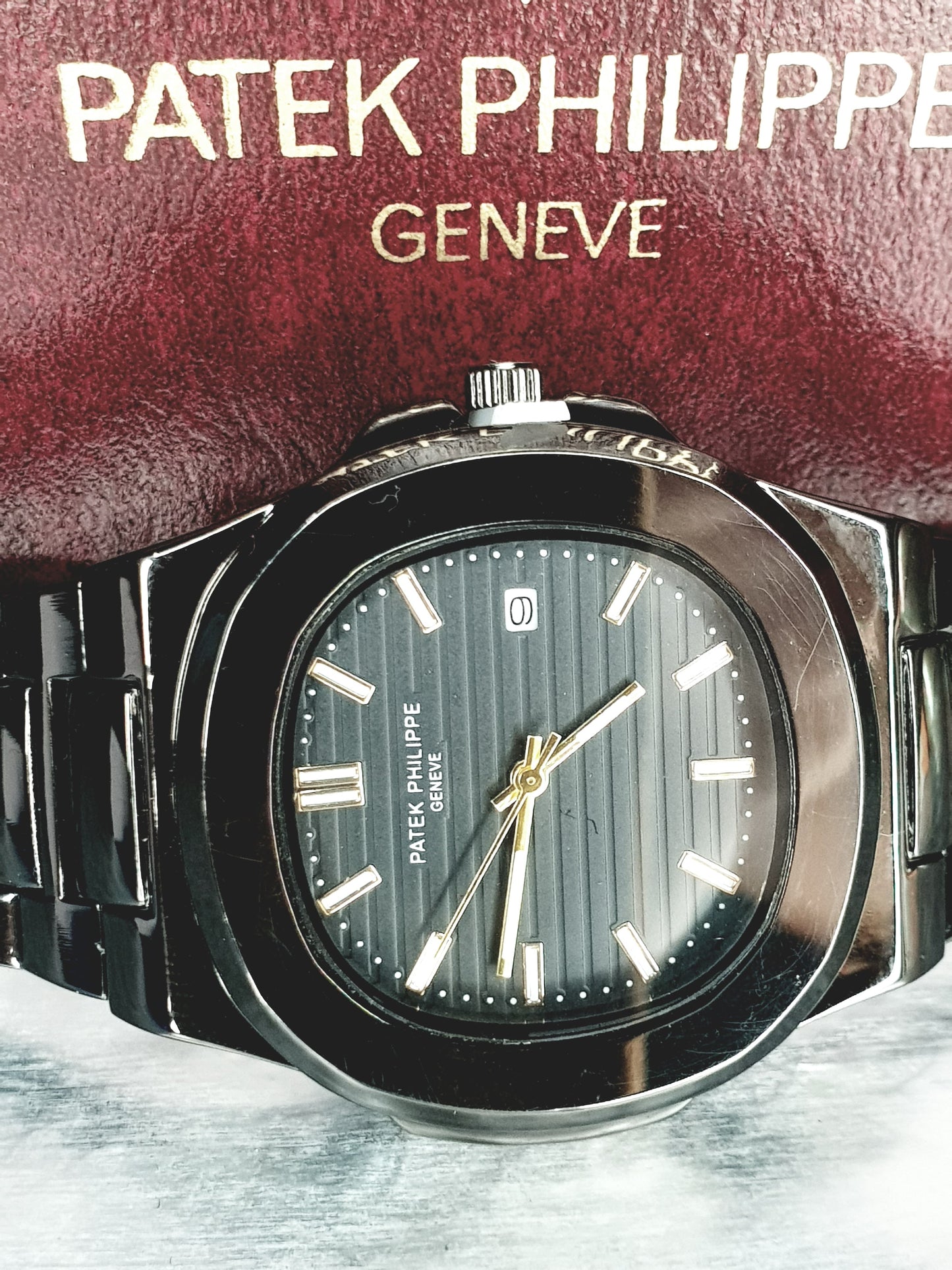 Patek Philippe Geneve Luxury All-Black Chain Watch Master Copy