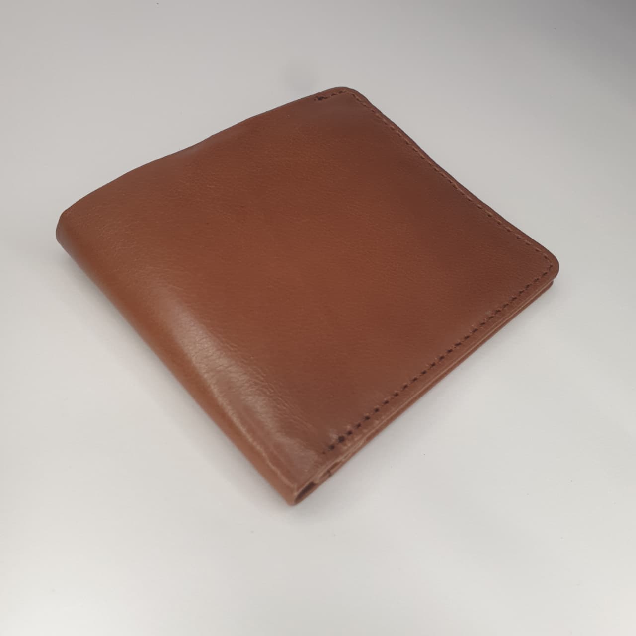 Handcrafted Original Cow Leather Bi-Fold Wallet – Classic Tan