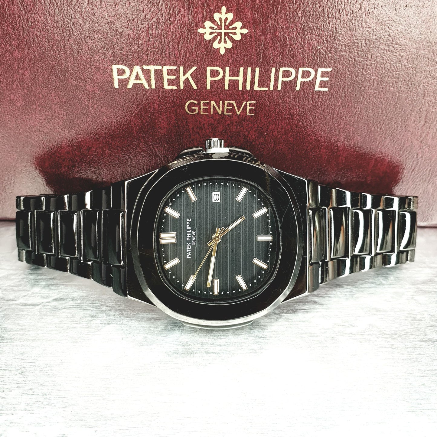 Patek Philippe Geneve Luxury All-Black Chain Watch Master Copy